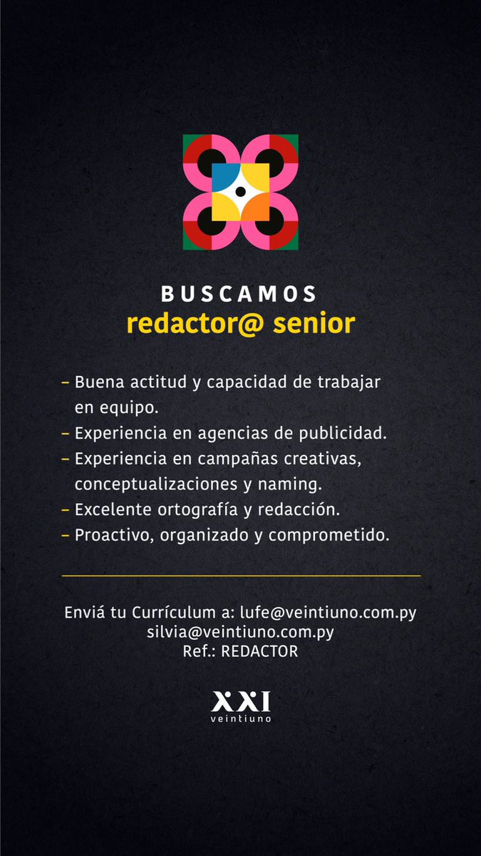 silviaferrera's tweet photo. Oportunidad laboral. Se agradece el RT 🙏 https://t.co/D7TeaWqEyP