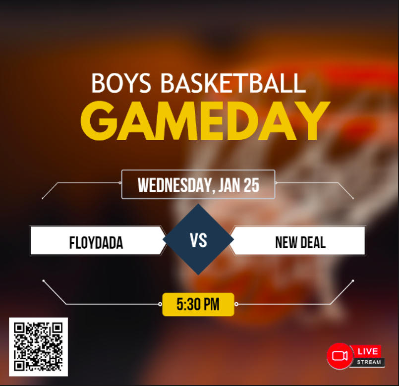 🚨 Varsity Boys Basketball
🏀 Floydada
🆚 New Deal
📅 Wednesday, Jan 25
⏰ 5:30pm
📺 Live Streaming ballertv.insidethegames.live/hsb.php
@FloydadaHoops <a href="/Floydada_ISD/">Floydada Collegiate ISD</a> <a href="/nd_lions/">New Deal ISD Basketball</a> <a href="/DealLions/">New Deal Lions Baseball</a>