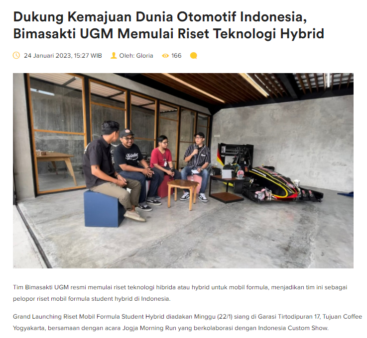 FTUGM's tweet photo. Tim Bimasakti UGM resmi memulai riset teknologi hibrida atau hybrid untuk mobil formula, menjadikan tim ini sebagai pelopor riset mobil formula student hybrid di Indonesia.
#formula #bimasakti #ftugm #ugm #teknikugm #teknikjaya #hybrid @BimasaktiUGM
https://t.co/RMlCay90cN https://t.co/68y7k0DQzr