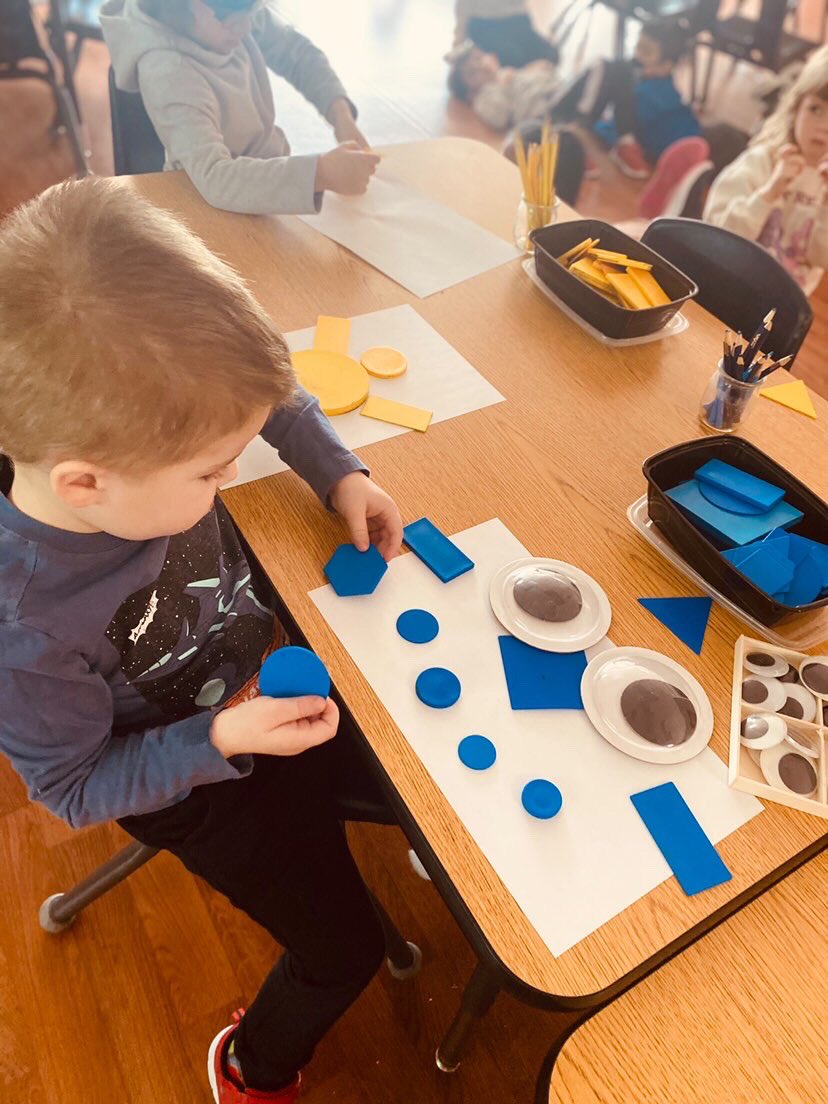 InspirationsinK's tweet photo. Shape play…just add some googly eyes and the shapes come alive! https://t.co/hGMScV7Vju