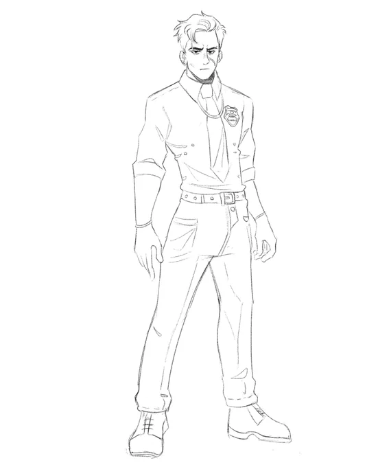 cyperpunk detective commission, wanted to post the sketch also cause i really liked it lol 