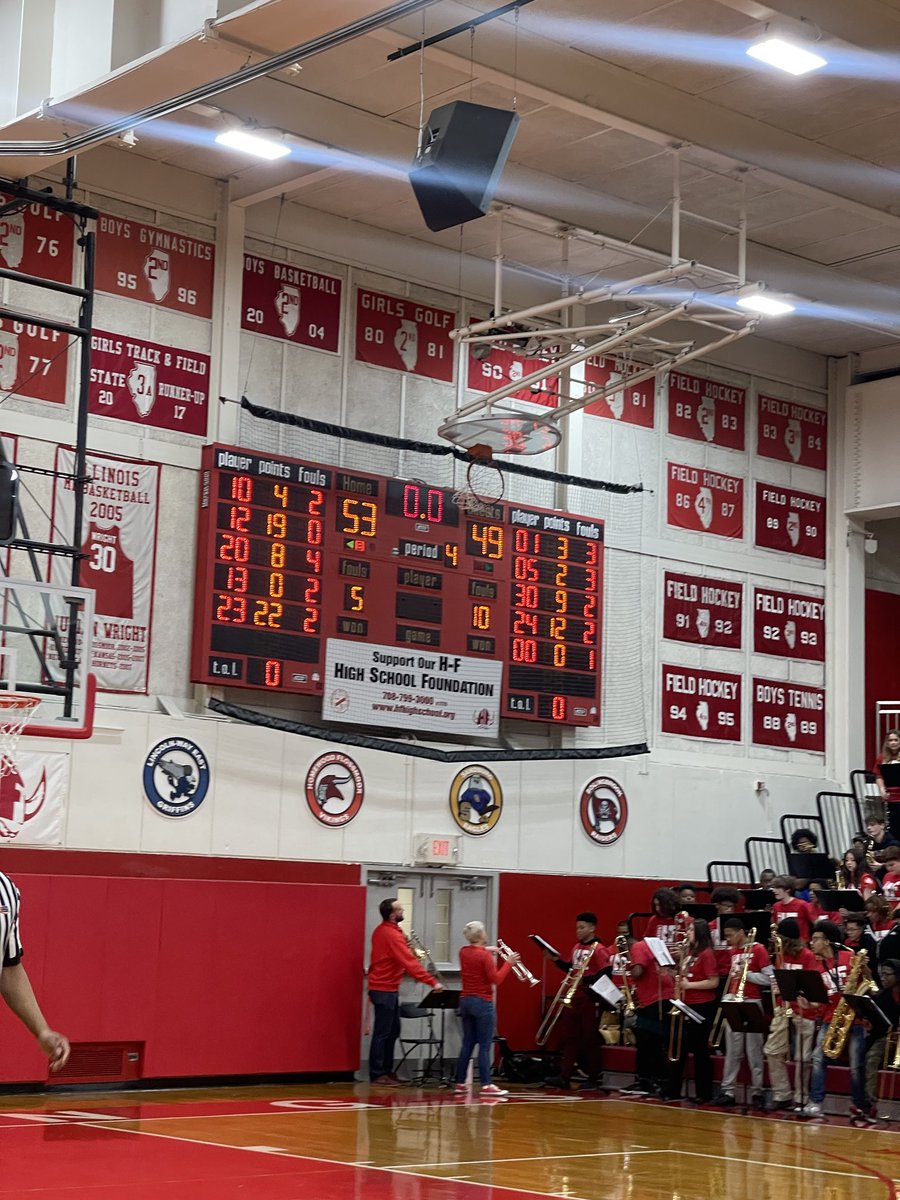 Another victory tonight against always tough Bolingbrook Raiders along with a packed gym!! #HFStrong💪🏾 #WeAllWeGot #WeAllWeNeed