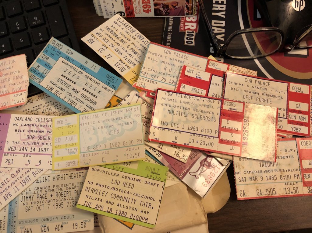 Getting ready for a remodel found these old memories in a box! #concerts #cowpalace #oaklandcoliseum #classicrock #sfbayarea #music #livemusic