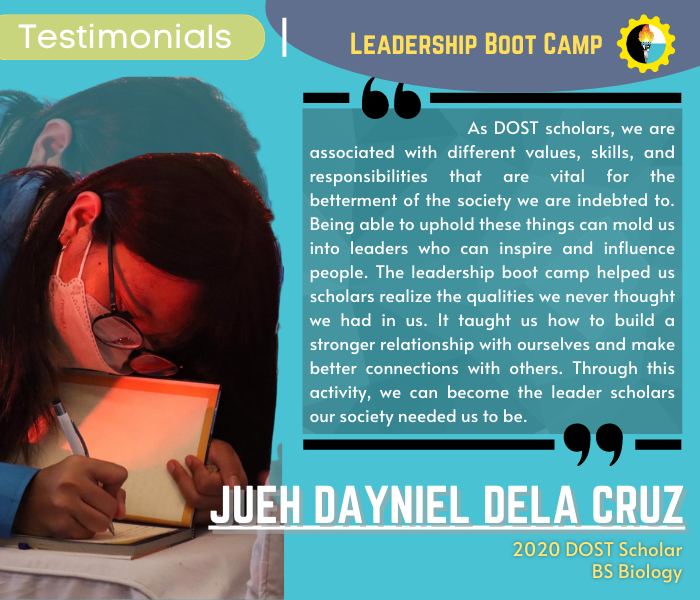 UP_SIKAT's tweet photo. Testimonials from UP SIKAT members who attended the DOST-SEI Scholars Leadership Boot Camp (North Luzon Cluster) under the Filipino Patriot Scholars Project last August 31 - September 4, 2022 at Fort Ilocandia Resort Hotel, Laoag City, Ilocos Norte https://t.co/70EGTR12tp