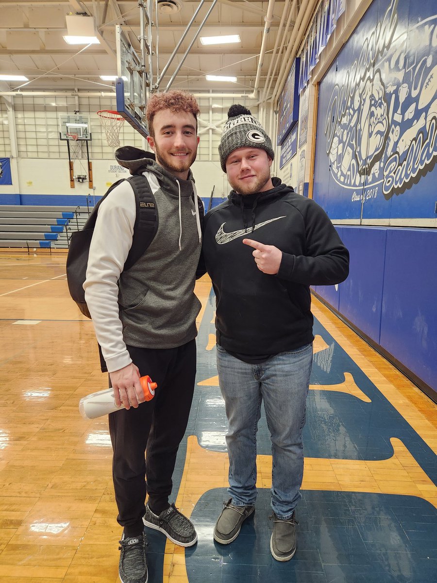 TrentScheids's tweet photo. Jake Zeal, who went scoreless in the first half, finished the game with 13 points, including a trio of 3rd quarter 3s that helped @LWBbasketball win. He gets tonight's #SnapWithScheids ... #JakeOrAlex ?? https://t.co/Th54oD8ev4