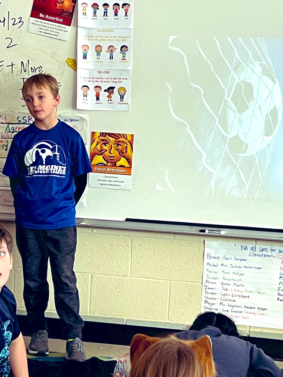 MrsJacksonMoore's tweet photo. Second day of sharing “I Time”learning @MooreDMPS! So incredibly fun to hear student’s knowledge on soccer, origami, karate, and bridges! #staycurious #inquiry #communicators #weAreIB #loveMoore https://t.co/zm0pgBRYA1