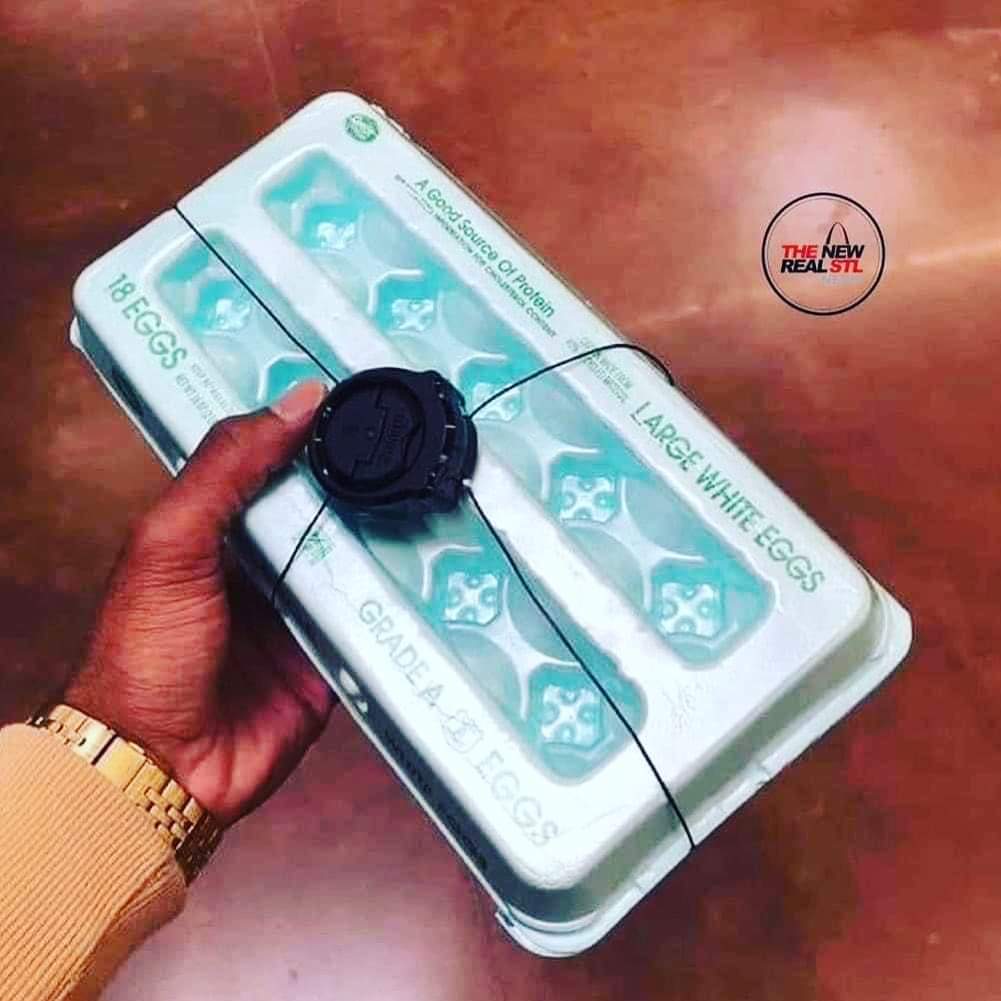 Eggs are so expensive these day that the store started to security device on it.