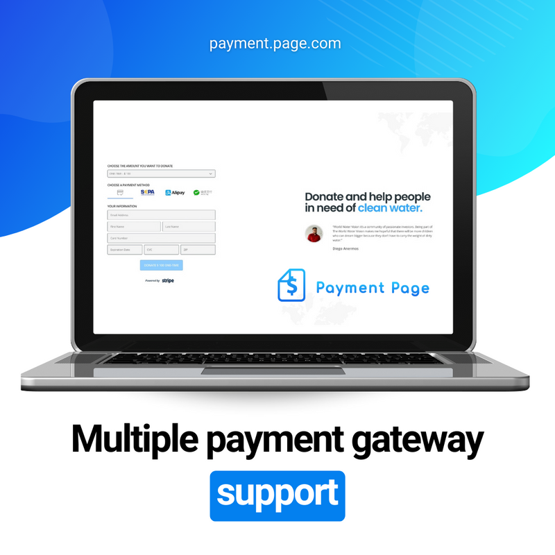 getpaymentpage's tweet photo. ๐ Offer your customers a hassle-free checkout experience with our multiple payment gateway support.
Payment Page currently supports Stripe and PayPal payments on WordPress. ๐ณ
๐ Try out our unique plugin here: https://t.co/czK1wujqly
#WordPress #PaymentForm #Payments https://t.co/5YgABTGpd1