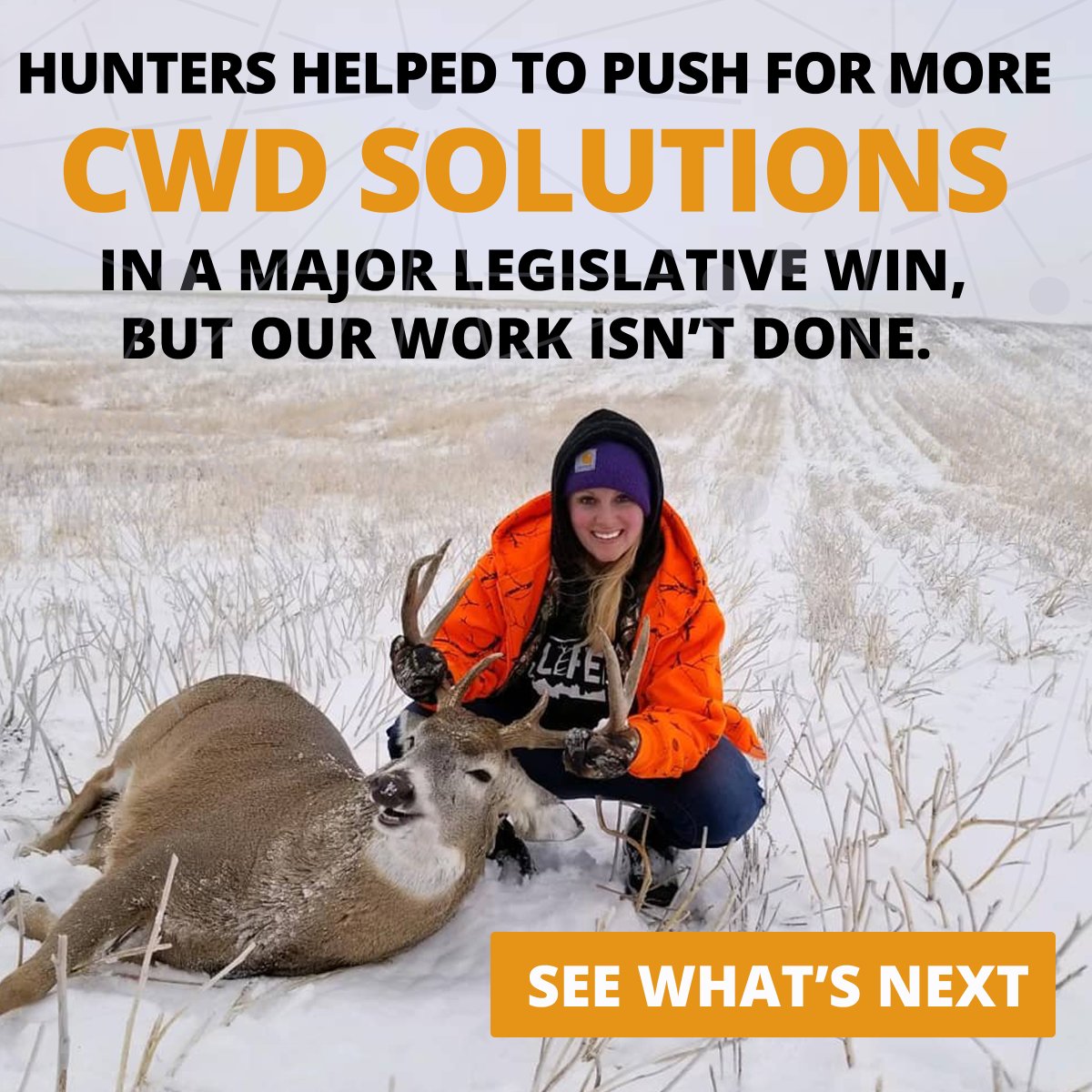 TheTRCP's tweet photo. The CWD Research and Management Act was approved by Congress at the end of 2022, and this should be celebrated—but it’s only a start. Get to know more about CWD and what you can do to help ensure the future of wild deer and our hunting opportunities. https://t.co/bVXIGqv9Vt https://t.co/qENuGyRGeL