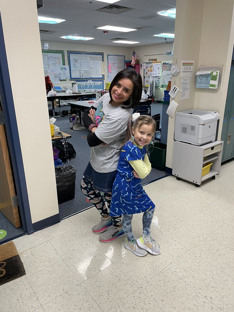 Sra_Wade's tweet photo. I’m always down for a “decades” dress-up day! 80’s vs 90’s !!! #SraWade2ndgrade #ChristieCubs #ChristieNation #ChristieCareerWeek23 https://t.co/OZ3y0Q2bFb