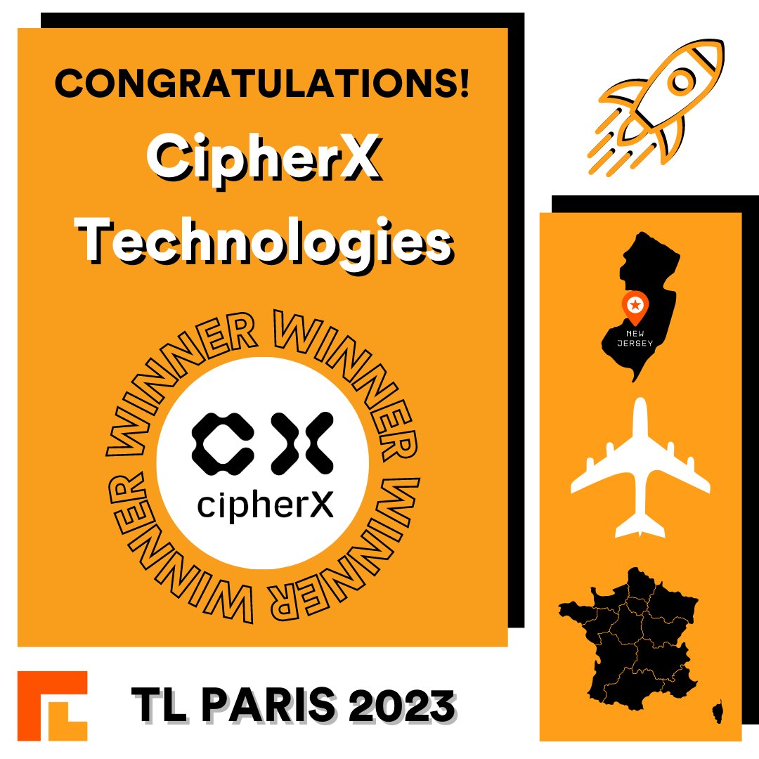 Congratulations to our 2023 TL Paris Regional winner: CipherX Technologies!

Be sure to tune in to the 2023 TL Finals, where they will compete for the $45k Howard Cox Prize for Entrepreneurship! 🚀🚀