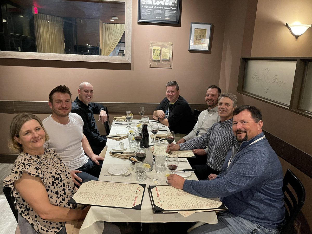 <a href="/CrossRoadsCrop/">CrossRoads - Alberta's Crop Conference</a> for dinner with <a href="/csekulic/">Caroline Sekulic</a> <a href="/JesseMeyerLMGP/">Jesse Meyer</a> <a href="/Samygrainfarmer/">Samy Meyer</a> <a href="/SkepticAg/">Warren</a> Mack Clews, Ryan Mercer and <a href="/nicksekulic/">Nick Sekulic</a> <a href="/Pazzopazzoyeg/">Pazzo Pazzo Yeg</a> great time and great to get <a href="/farmtechfdn/">FarmTech Foundation of Alberta</a> rebooted!