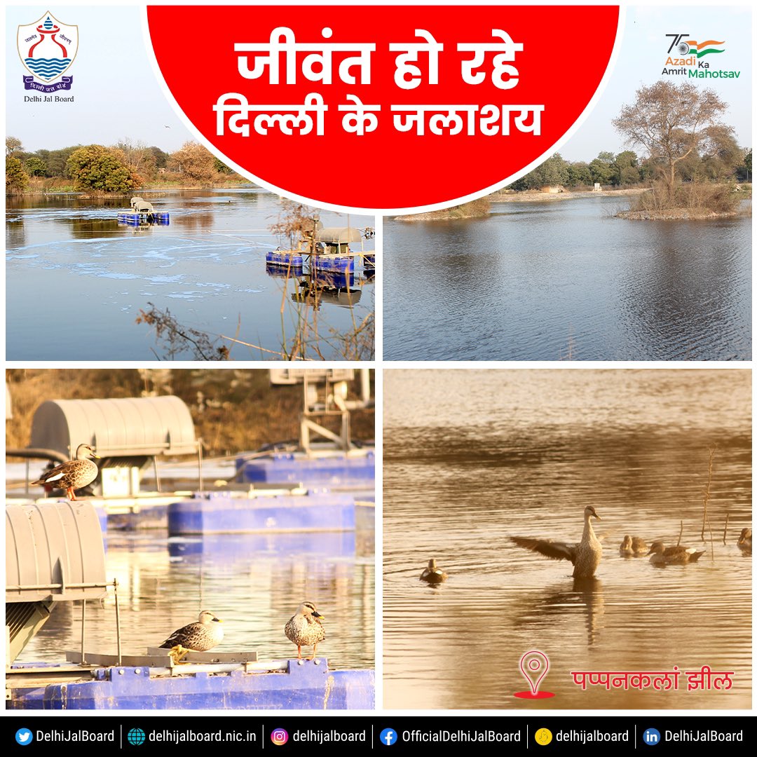 Sandeeps880's tweet image. दिल्ली के जलाशयों को तेजी से पुनर्जीवित किया जा रहा है। इससे न केवल राजधानी की जल संपदा बढ़ रही है, पर्यावरण का भी विकास हो रहा है।

#DJB4U #DjbOnMissionMode 
@skchauhanAAP @MeenaJoshi_ @MMukeshmalik @ManjeshSays @SimmiBhallaAAP @SoniyaSinghSays
