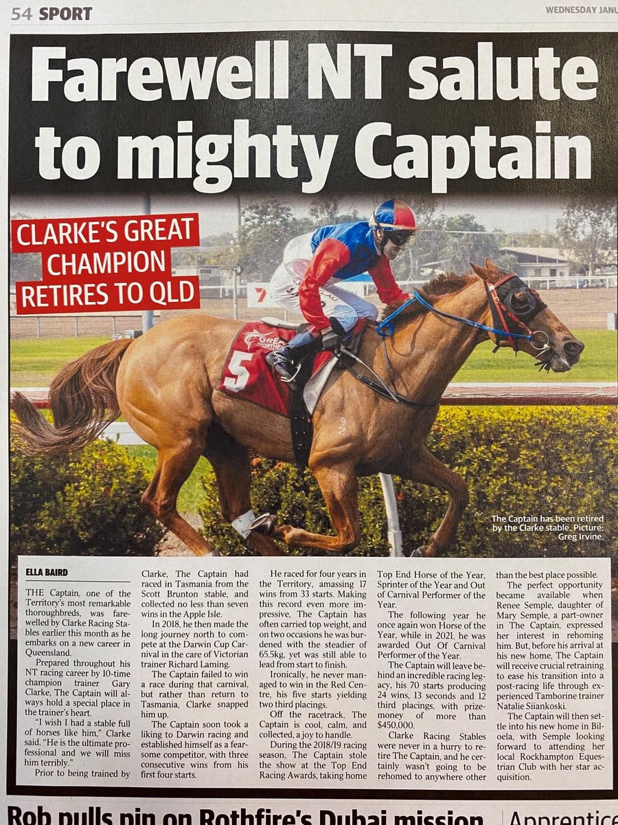 Champion horse, on and off the track. We wish you nothing but the best in life after racing and we can't wait to see what else you can achieve! ❤️💙🤍 #lifeafterracing #thecaptain