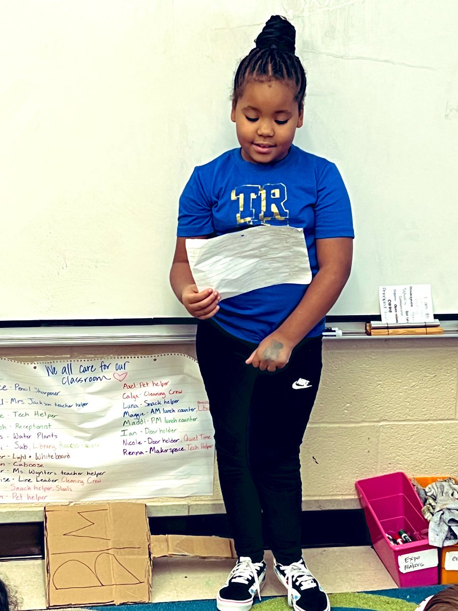 MrsJacksonMoore's tweet photo. So fun to explore what we are curious about during I Time! Students were caring communicators as classmates shared about karate, Martin Luther King Jr., and flying @MooreDMPS #inquiry #knowledge #loveMoore https://t.co/4w3HqwoOGA