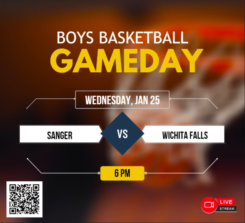 🚨 Varsity Boys Basketball
🏀 Sanger
🆚 Wichita Falls
📅 Wednesday, Jan 25
⏰ 6pm
📺 Live Streaming ballertv.insidethegames.live/hsb.php
<a href="/Sanger_ISD/">Sanger ISD</a> <a href="/LadyCoyoteBB/">WFHS Lady Coyote Basketball🏀</a> <a href="/_CoachBien/">Carter Bien</a>