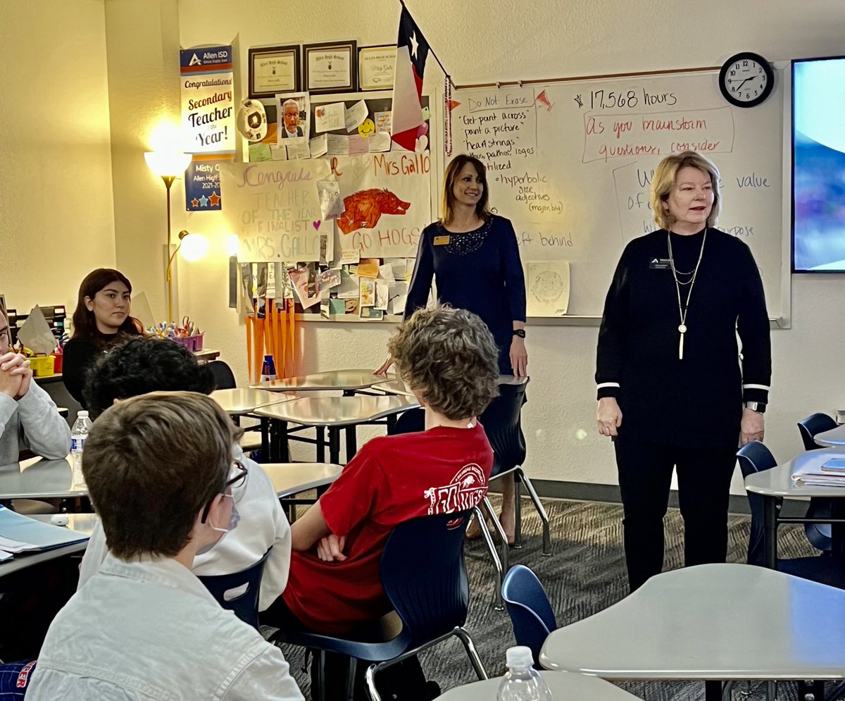 Thank you, <a href="/gallo_misty/">Misty Gallo</a>, for hosting me and <a href="/amy_gnadt/">Amy Gnadt</a> in your English classes this afternoon. We enjoyed answering questions from your students as they work on their research papers focused on the field of education.