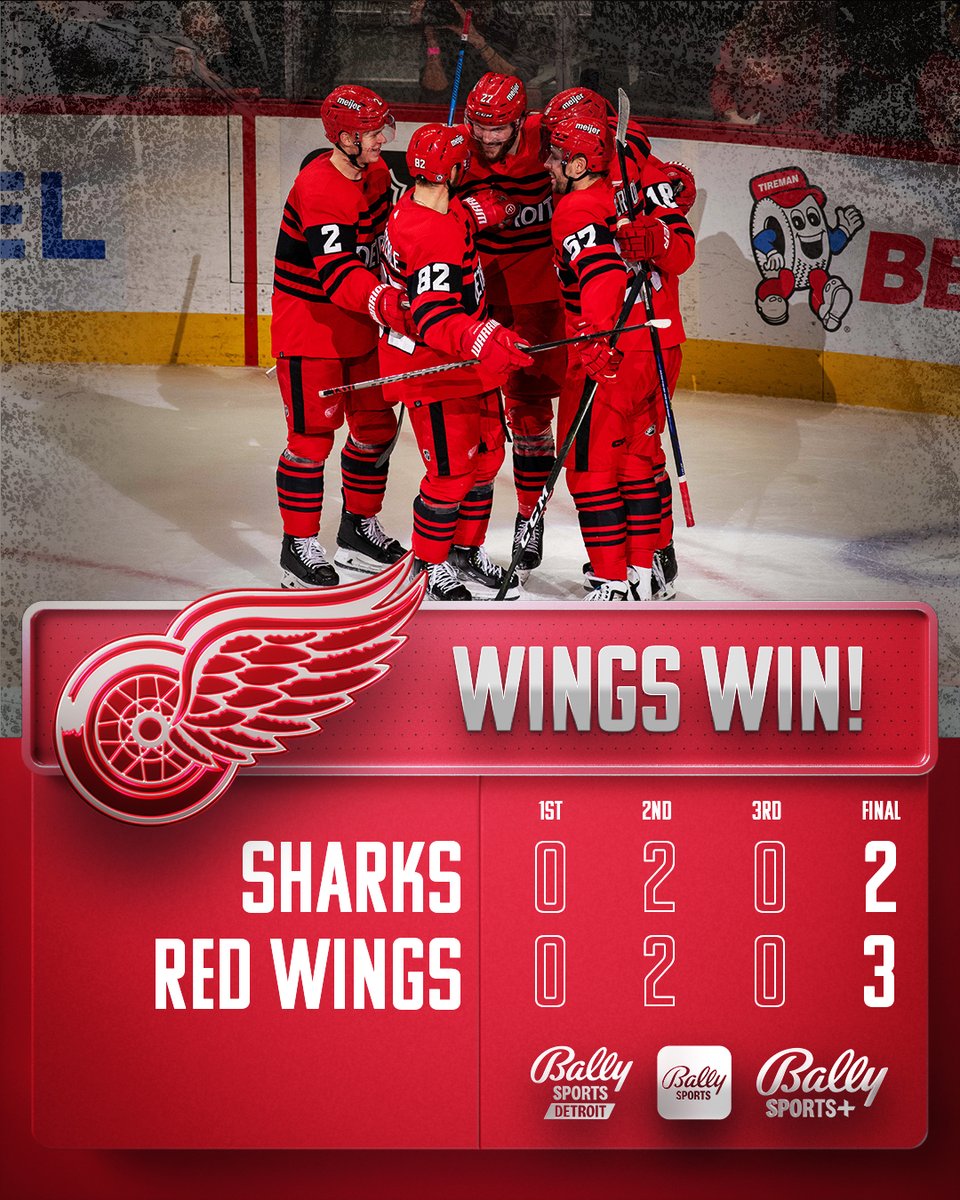Bally Sports Detroit on Twitter "Red Wings win in overtime 32 thanks