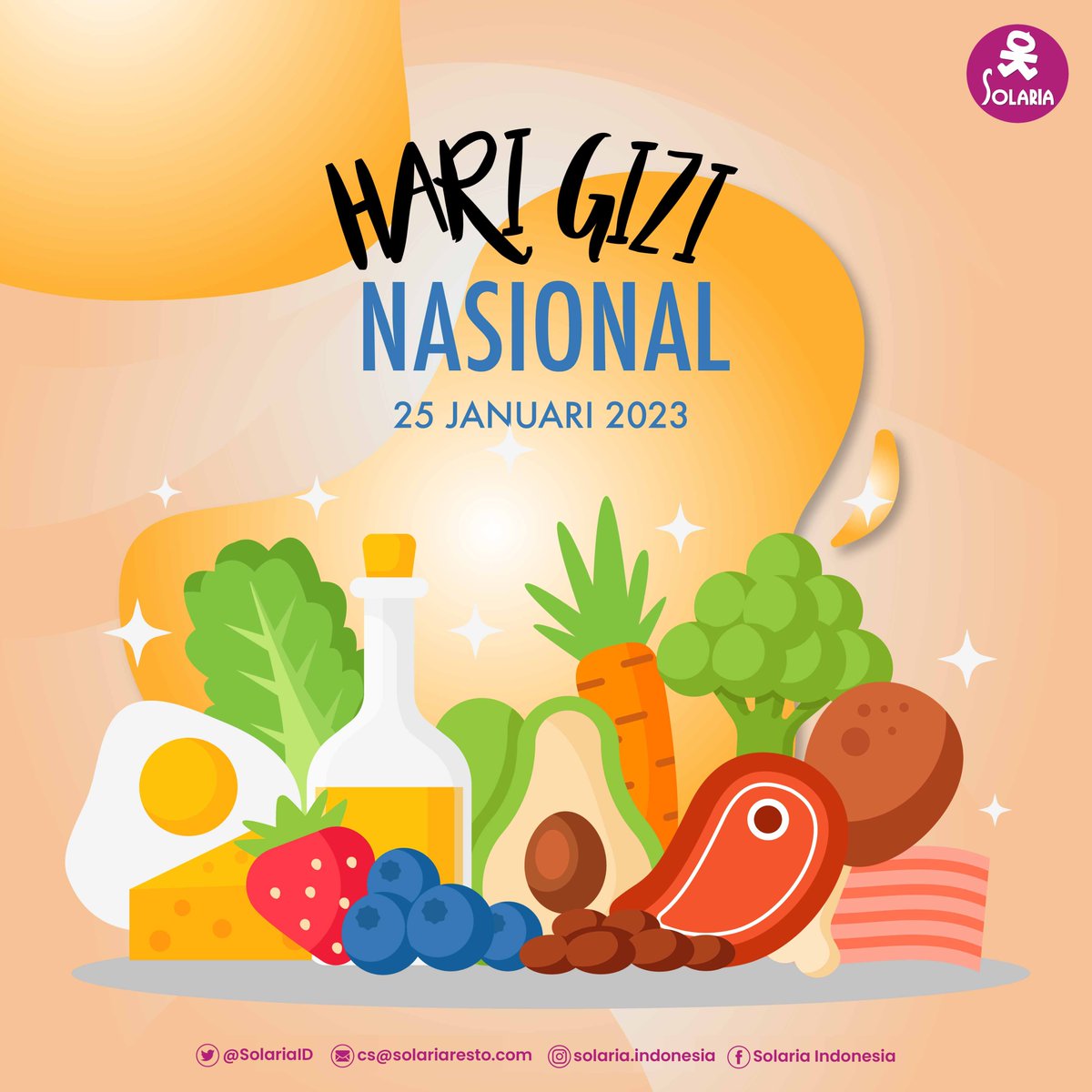 Mengkonsumsi makanan yang sehat dan bergizi adalah investasi terbaik tubuh di masa depan. Selamat Hari Gizi Nasional #Solarians!
.
#Solaria #Solariaresto #HariGiziNasional