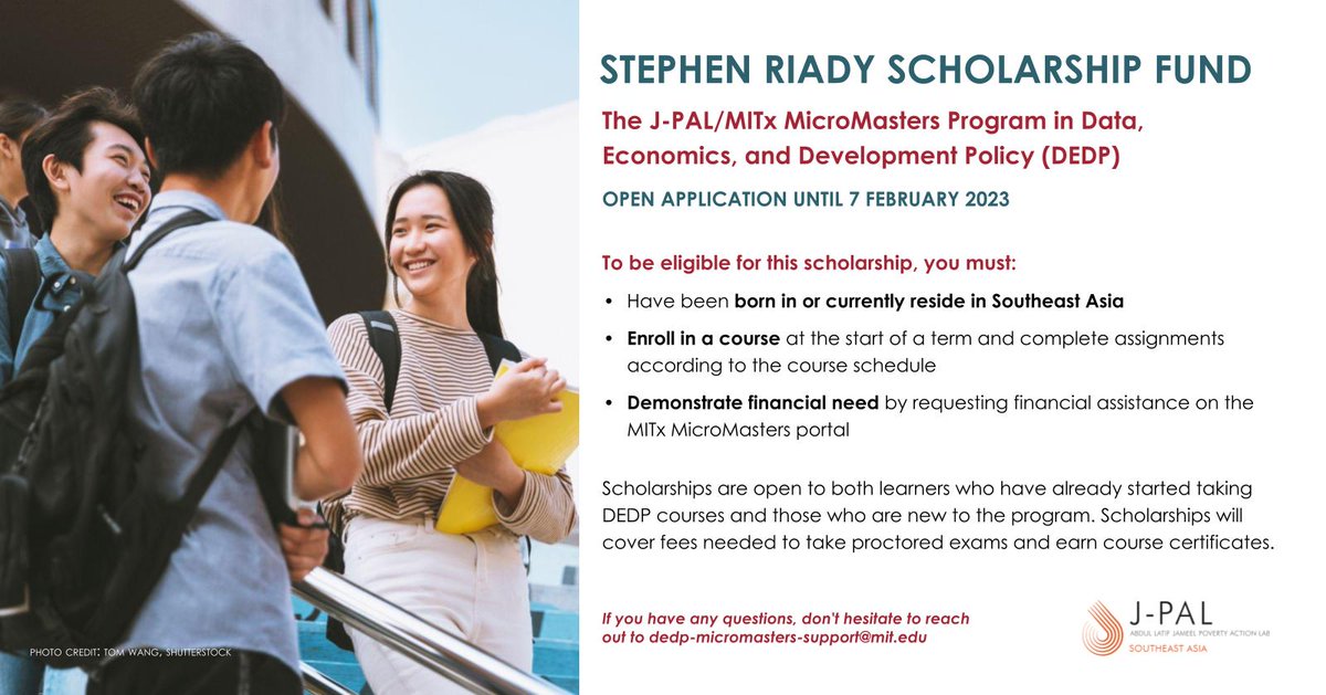 J-PAL Southeast Asia on Twitter: "The Stephen Riady Foundation is ...