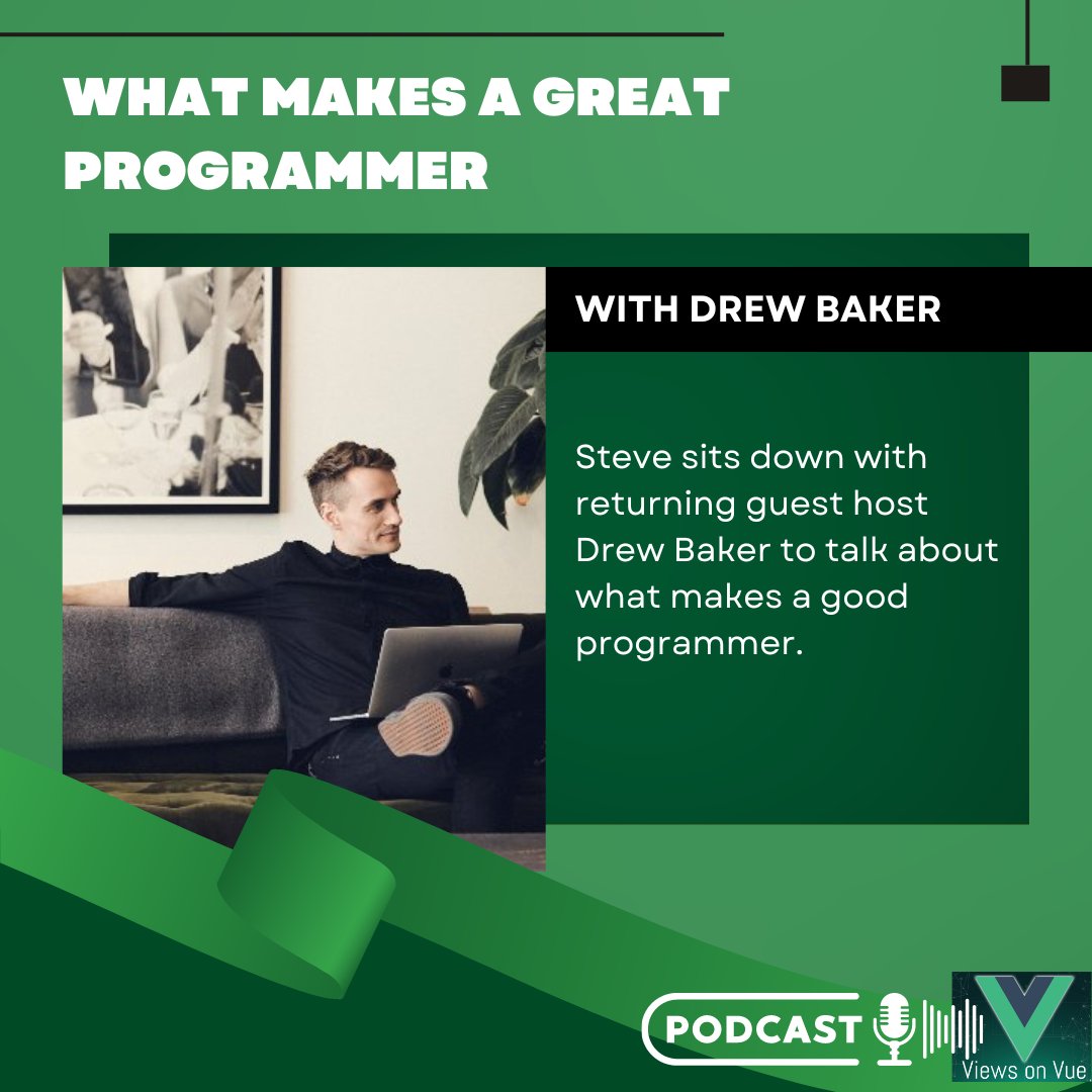 Check out this week's episode of #ViewsonVue with <a href="/drewrbaker_/">Drew Baker</a>

#Vue:  What Makes A Great Programmer

rfr.bz/t5igwfc