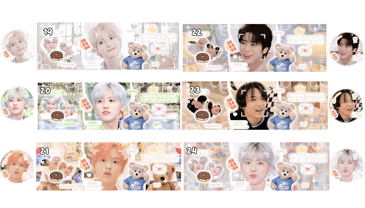 winteyu's tweet photo. @kolonexl haloo kak, aku ready layout nct nih, only 5000/eachnya, avanya png. bisa payment via qris juga loh! 🧚🏻‍♀️💗

sold : 10, 16, 18, 19, 24

 https://t.co/onELMRKnbE