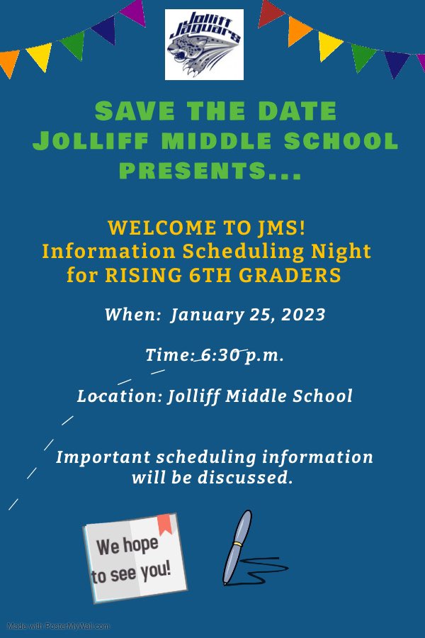 JolliffMiddle's tweet photo. The borough is busy! Scheduling & looking ahead to the next grade is the 🔥hot topic! @SWEbruins 5th graders toured JMS today. @EW_Chittum_Elem 5th graders come tomorrow & all our families come tomorrow night! #futureJAGS #5thgradersrock #welcometotheJAM https://t.co/hvcy451UmL