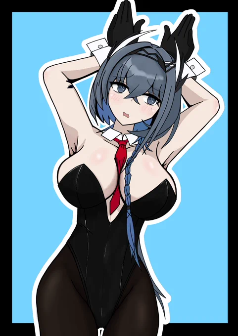 兎年なのでバニー描きました、まだ一月だしセーフ(?)ちょっと胸をモルテしすぎたかも知れない#アークナイツ 