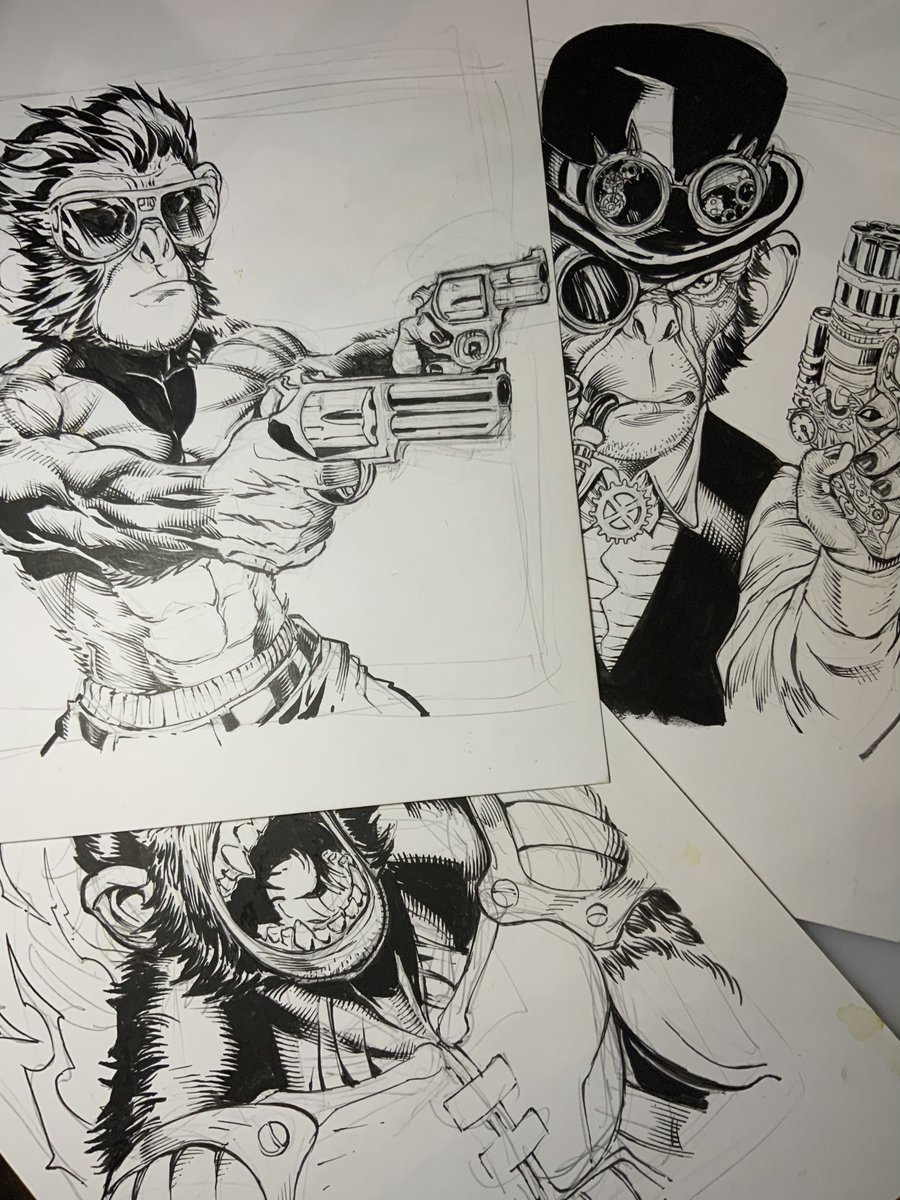 kevhulk73's tweet photo. #Monkeys . #fratmonkeys originals still available. #originalart https://t.co/QxRIZN0x5w