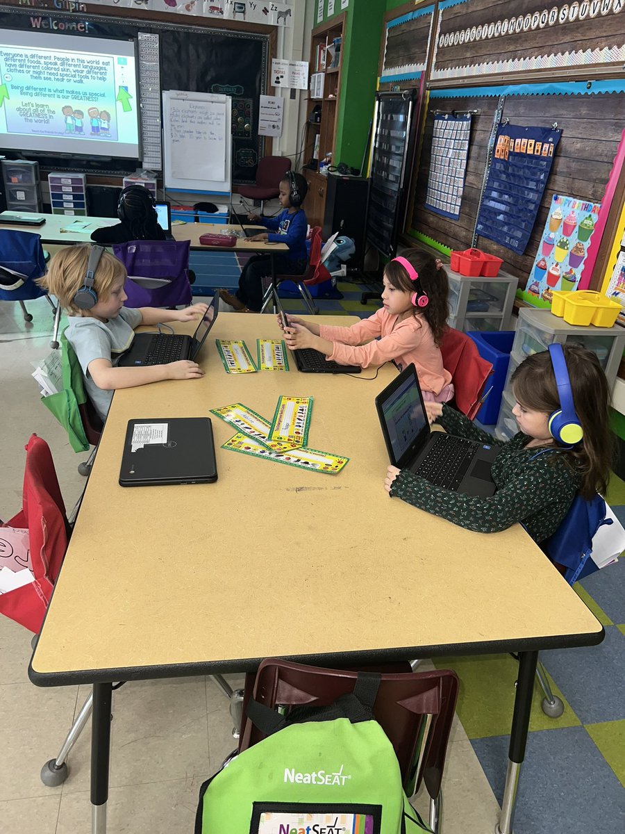 estillwhit's tweet photo. Talking about uniqueness and individual greatness with @JCSouthSchool kinders had me reflecting on some of the greatness in the past several years.
Did I ever imagine kinders independently navigating a lesson on the chromebooks during counseling? Look at them go!!
#SELlesson https://t.co/qbQ6Ebv1Ms