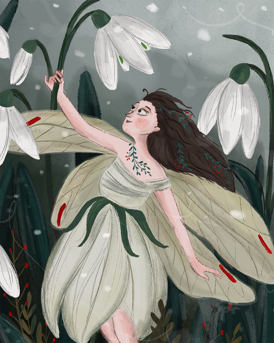 ClaresArie's tweet photo. The girl is one of #TheFlowerElves. She is the Snowdrop Flower Elf. 

Do you know #SnowdropsFlower mean? They often symbolise new beginnings, rebirth, hope and the ability to overcome challenges.

#artchallenge #drawingchallenge #januaryartchallenge #arieclares #claresarie #folk https://t.co/UUy2GmA4uK