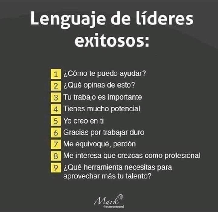 human_step's tweet photo. El lenguaje de los líderes de éxito. Le agregaría el por favor...
#RRHH #recursoshumanos #humanstep #gestionhumana #liderazgoinspirador #talentohumano #liderazgopositivo https://t.co/bTktDSSPJH