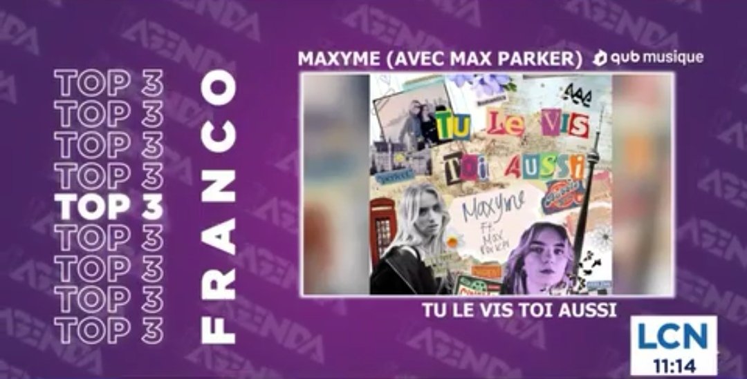 🎉 Merci beaucoup Isabelle Perron !! 🎉 <a href="/Maxyme_Music/">Maxyme</a> <a href="/_maxparkermusic/">Max Parker 〽️</a> <a href="/JSmileProd/">Pistage Radio Julia Smile I J Smile Records</a> #LCN #Lagenda #Top3 #francophone #music #promotion #tele #tulevistoiaussi