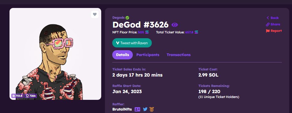 BrutalNfts's tweet photo. I'm running a @DeGodsNFT raffle for a very fair price on @FamousFoxFed raffles ending friday!

It costs only 2.99 sol a🎟️ for a chance to win a clean degod!

https://t.co/Goh7oSLOEg https://t.co/ADEQVIDTQ1