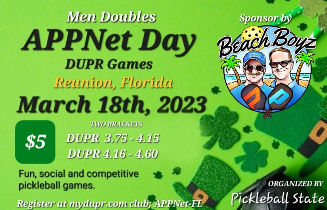 Florida Pickleball Tournaments on Twitter " ️ "Advanced Pickleball Players Network Day