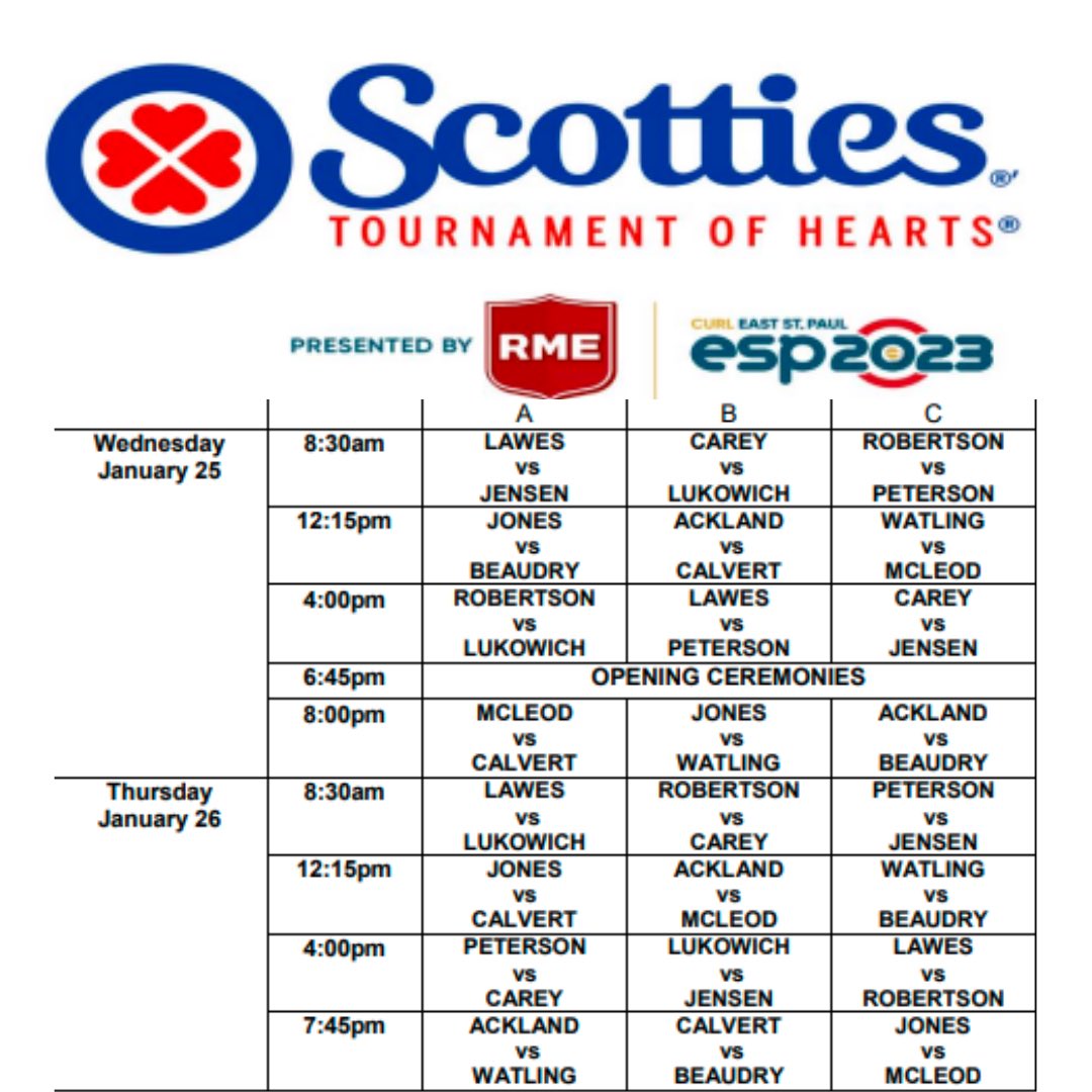 ESPCurling's tweet photo. Here is the full schedule for the event! If you have yet to purchase a pass, you can buy one at the door. See you there! https://t.co/rx9kk41uGM