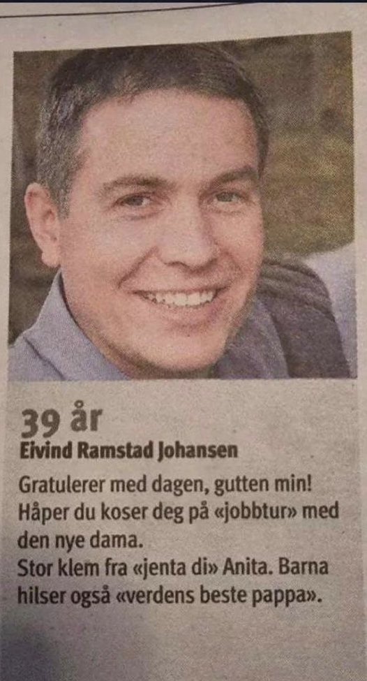 Racethebullet's tweet photo. «Gratulerer» med dagen Eivind! Jeg tror «kona di» har fått nok! https://t.co/wgJlUxNUTi