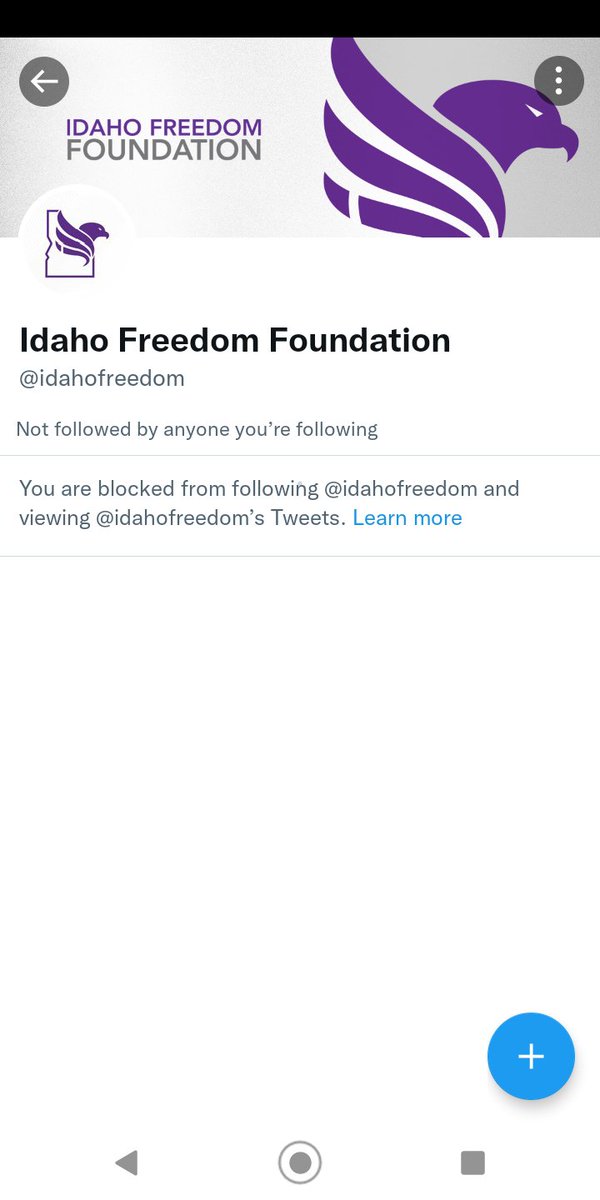 mydanadh's tweet photo. @BrandenWurst @idahofreedom Someone will need to screen shot the replies as I'm #BlockForFreedom by the outsiders. https://t.co/suokEXi21z