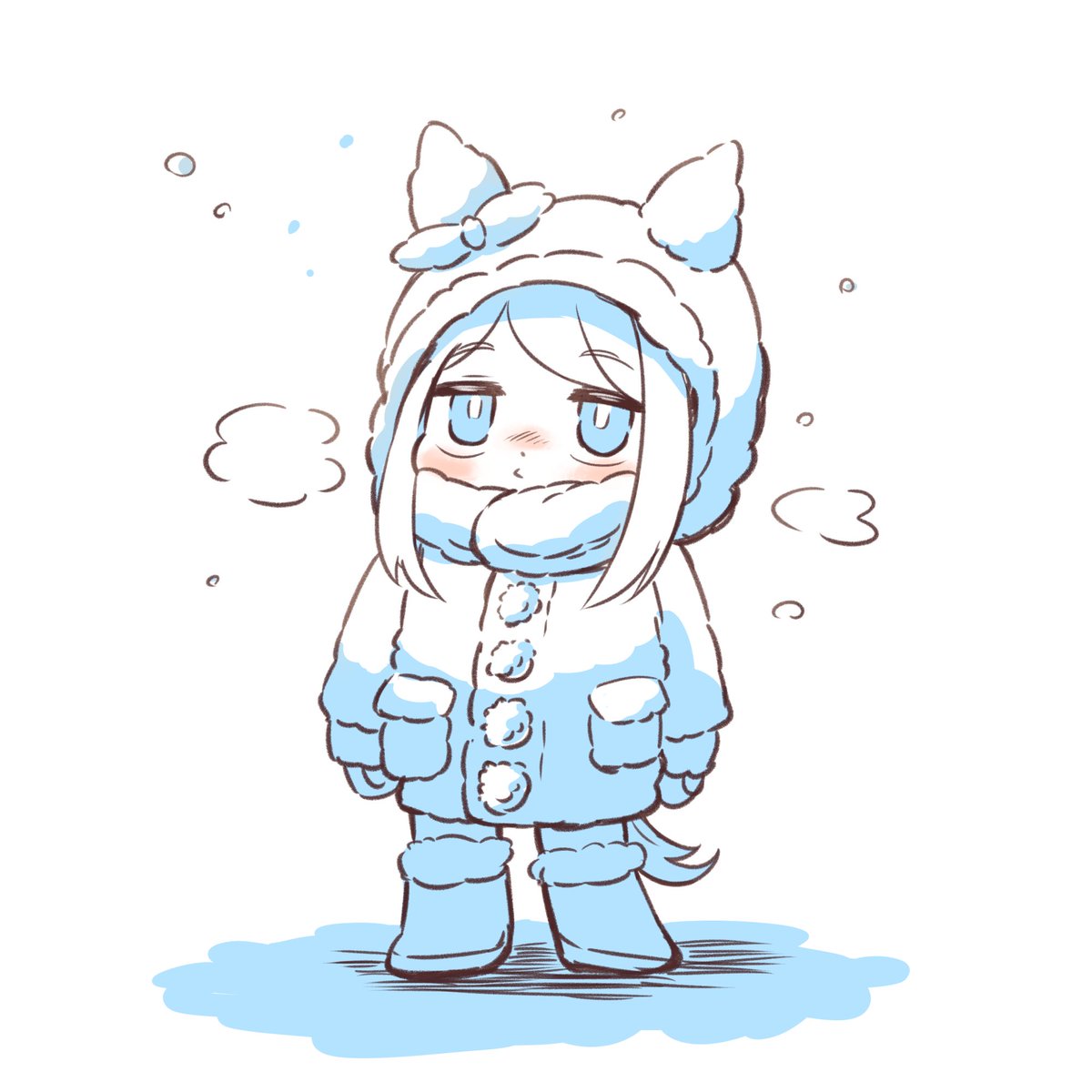 1girl solo horse girl horse tail horse ears animal ears winter clothes  illustration images