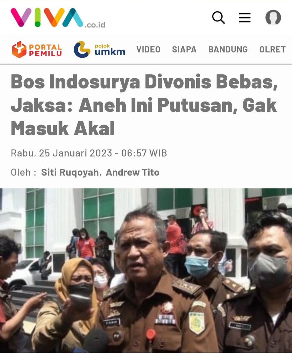 indowfofficial's tweet photo. BOS INDOSURYA DIVONIS BEBAS,JAKSA : ANEH INI PUTUSAN,GAK MASUK AKAL!

Link : https://t.co/judKsruzpW

Selengkapnya diutas :

KEREN 106T DIVONIS BEBAS!
@KPK_RI @MahkamahAgung https://t.co/NuQGw0SU4D