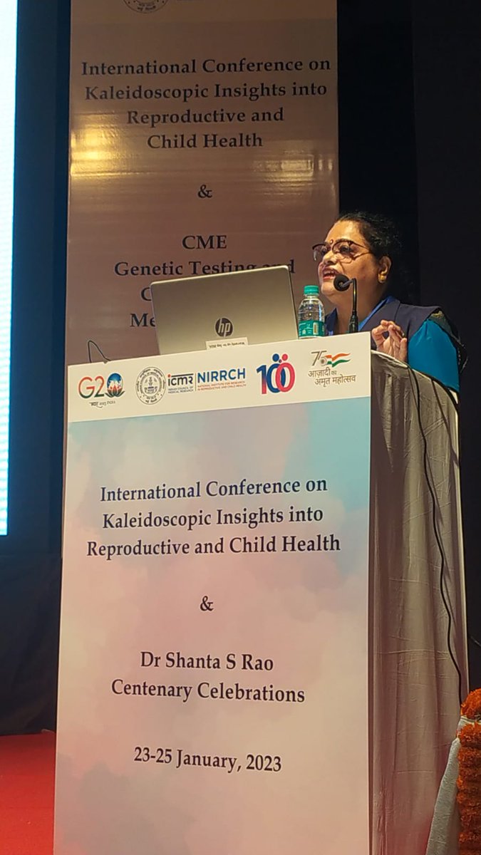 icmrnirwoh's tweet photo. Dr Seema Kapoor (MAMC) spoke on newborn screening and genomics & newer horizons to meet the unmet scores of morbidity & mortality
during the first talk of the Child Health session of our International Conference on Kaleidoscopic Insights into Reproductive and Child Health #ICKIR https://t.co/fVJZrJFGg8