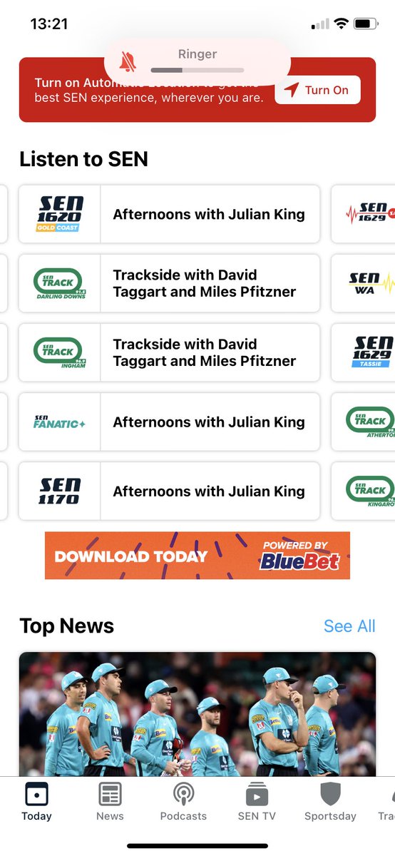 GarnerG1976's tweet photo. Hey @SEN_Cricket not covering the @BBL game in progress??? @cricketcomau must love the service you provide to the general public wanting to listen to the game that can’t watch it on TV! #bbl12 https://t.co/CZQvvuqGkR