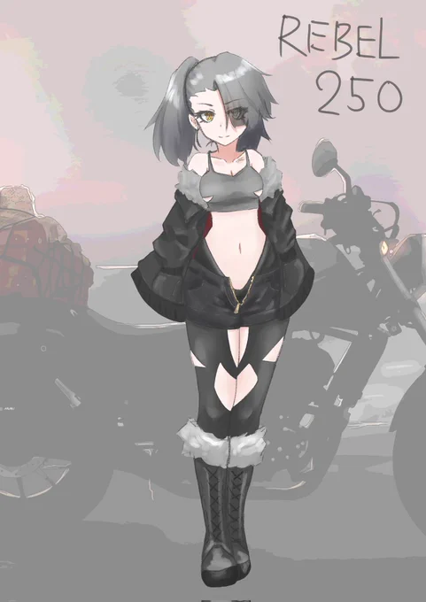 うちの子ベースのバイク擬人化です#オリキャラは性癖の見本市 