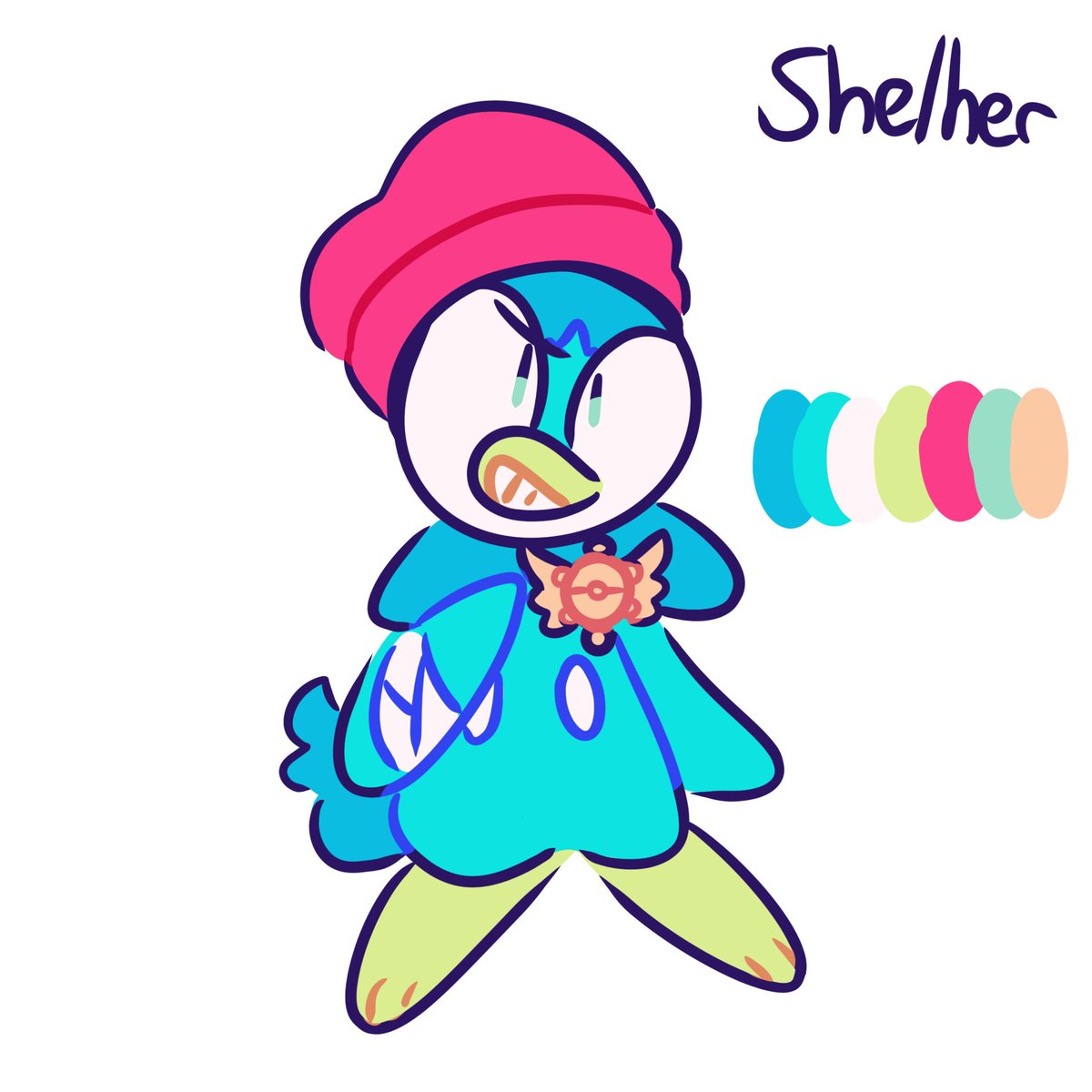 Ampharoseee's tweet image. YAAAAYY THEY HAVE REFERENCES NOW AND NAMES (chespin is wren and piplup is cove) 

#pokemon #pokemonart #pokemonocs #ocs