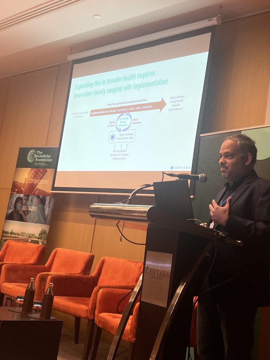 Omnia El Omrani (@omniaelomrani1) on Twitter photo “How do we invest in technology to provide the tools we need?”
Accurately said by <a href="/artparkindia/">ARTPARK - AI & Robotics Technology Park</a> on the need to bridge the gap between researchers & policymakers to drive
a) Data-driven health surveillance
b) Innovation coupled with implementation
#PMAC2023
<a href="/RockefellerFdn/">The Rockefeller Foundation</a> “How do we invest in technology to provide the tools we need?”
Accurately said by <a href="/artparkindia/">ARTPARK - AI & Robotics Technology Park</a> on the need to bridge the gap between researchers & policymakers to drive
a) Data-driven health surveillance
b) Innovation coupled with implementation
#PMAC2023
<a href="/RockefellerFdn/">The Rockefeller Foundation</a>