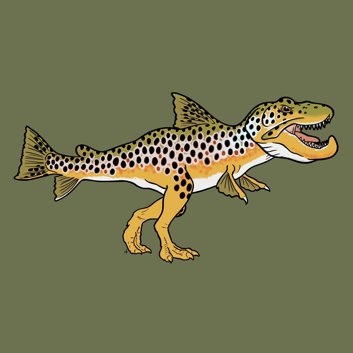 nathankarnes's tweet photo. Salmo Saurus Rex…the Brown Trout Dino! https://t.co/ldQrBnPi9m