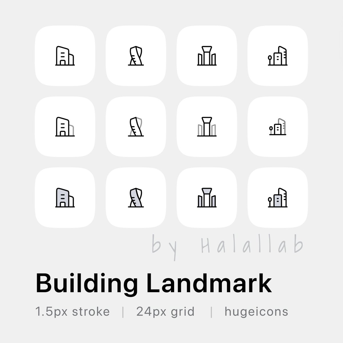 huge_icons's tweet photo. huge_icons Building Landmark & Places Icons Set
Day-007
#lineicons #buildingicons #towericons #central #minaricons #realestateicons #doutoneicons #twotoneicons #strokeicons #premiumicons #illustration #icondesign #iconset #icons #iconpack #hugeicons #strokeicons #duotoneicons https://t.co/xTL80HoZLO