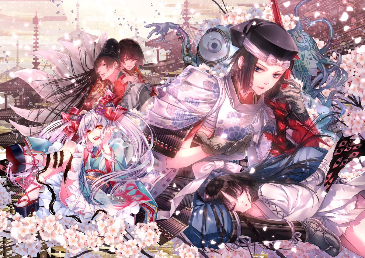 「平安幻想夜話 鵺鏡TRPG歴代表紙(2015-2020)詰め 」|坂本あきら♦3/17こいねが9巻発売!!♦@しじゅうはちのイラスト