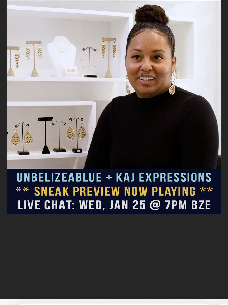 unbelizeablue's tweet photo. Coming up today at 7pm EST! Live chat with Kaj Assales one of the talented #lionfish jewelry artists who will be featured in our film. https://t.co/UggcCRbkcD… https://t.co/eoSuN3Nt1c https://t.co/zL6gjxLfVy
