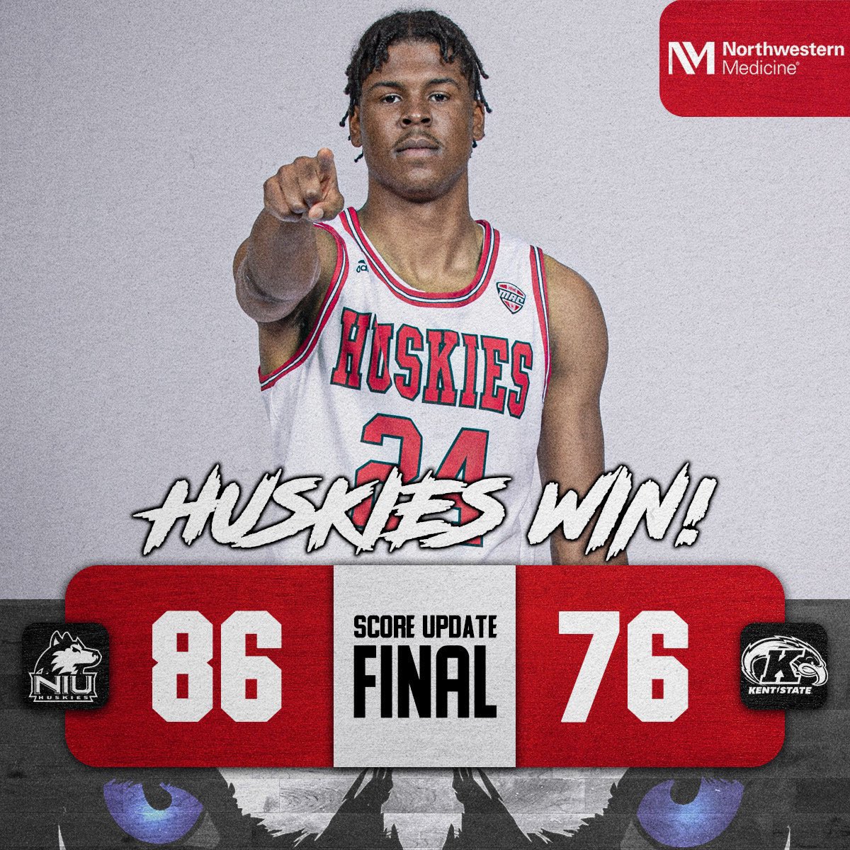 ryanhammer09's tweet photo. Wild MACtion night tonight⬇️

• Emoni Bates drops 42 (29 straight in 1st)
• NIU (8-12) gives Kent State (16-4) their 1st MAC loss &amp; 4th of the season
• David Coit puts up 32 pts 6 ast in NIU W
• Xavier Castaneda drops 32 (3rd 30+ gm) https://t.co/6C6Rcrf08q